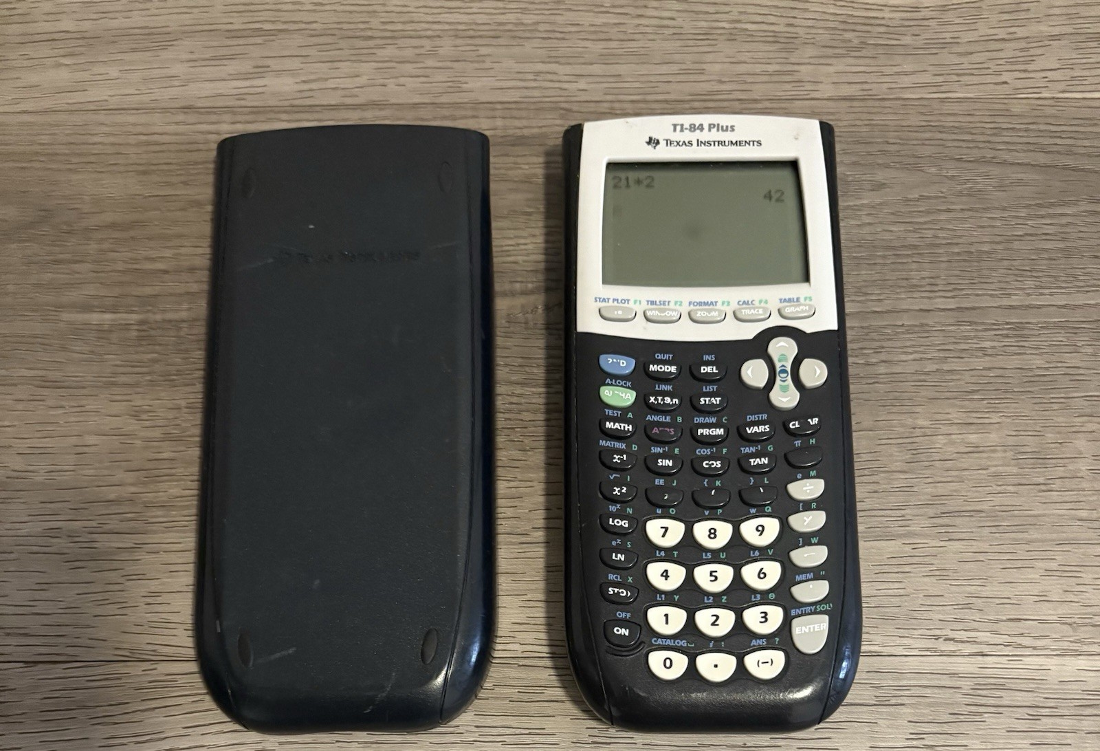 Texas Instruments TI-84 Plus Graphing Calculator Tested Working W/ Slip Cover