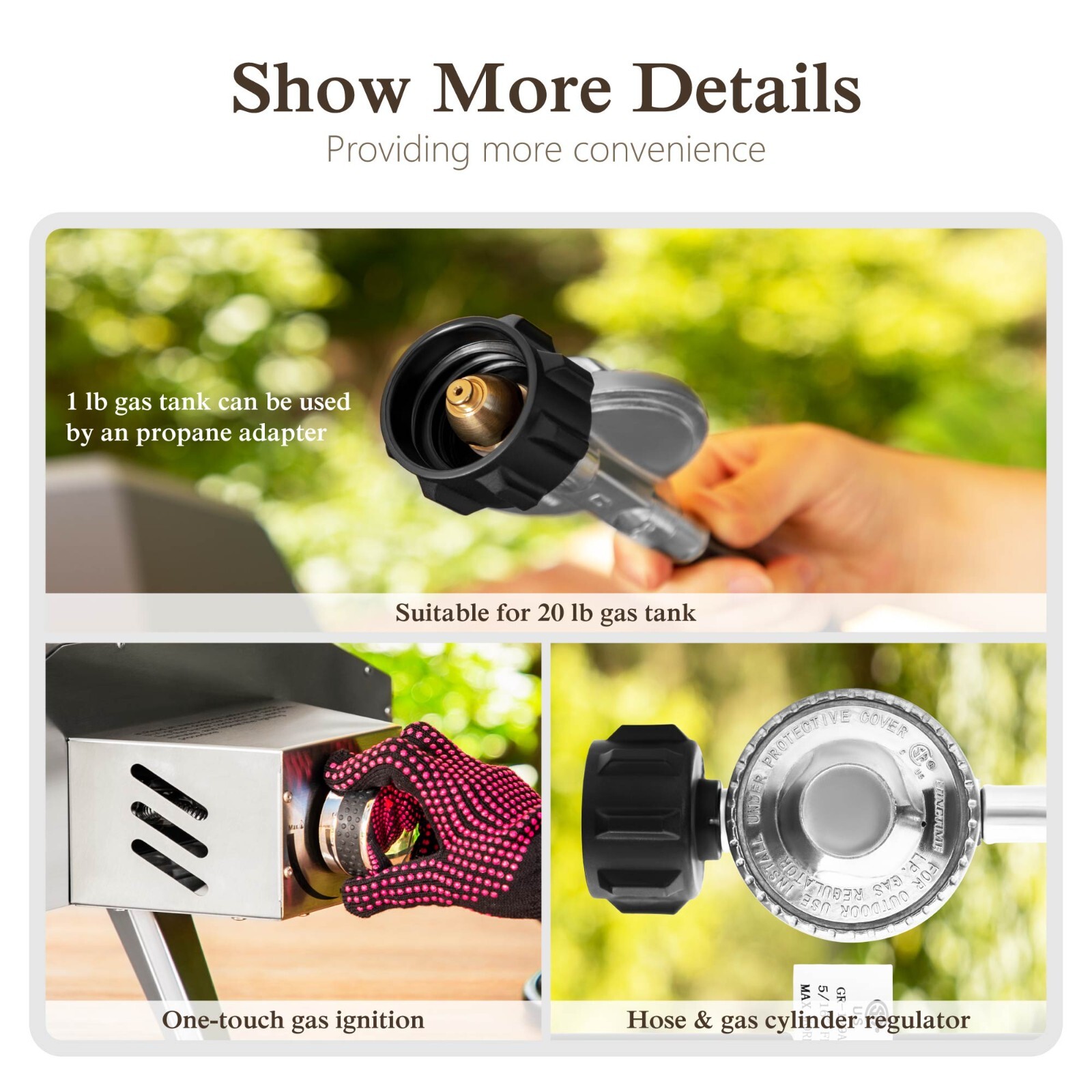 Portable Oven Pizza Outdoor Pizza Oven Gas Pizza Oven BBQ Pizza Maker 3-Layer