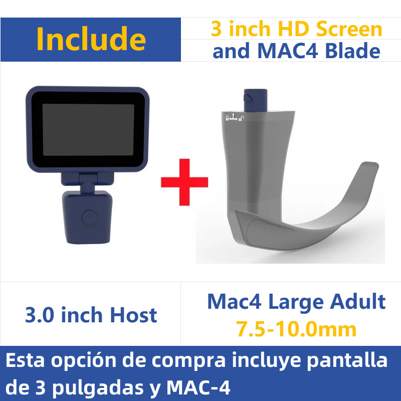 Large Adult Video Laryngoscope Reusable Sterilizable Blades with Free suitcase