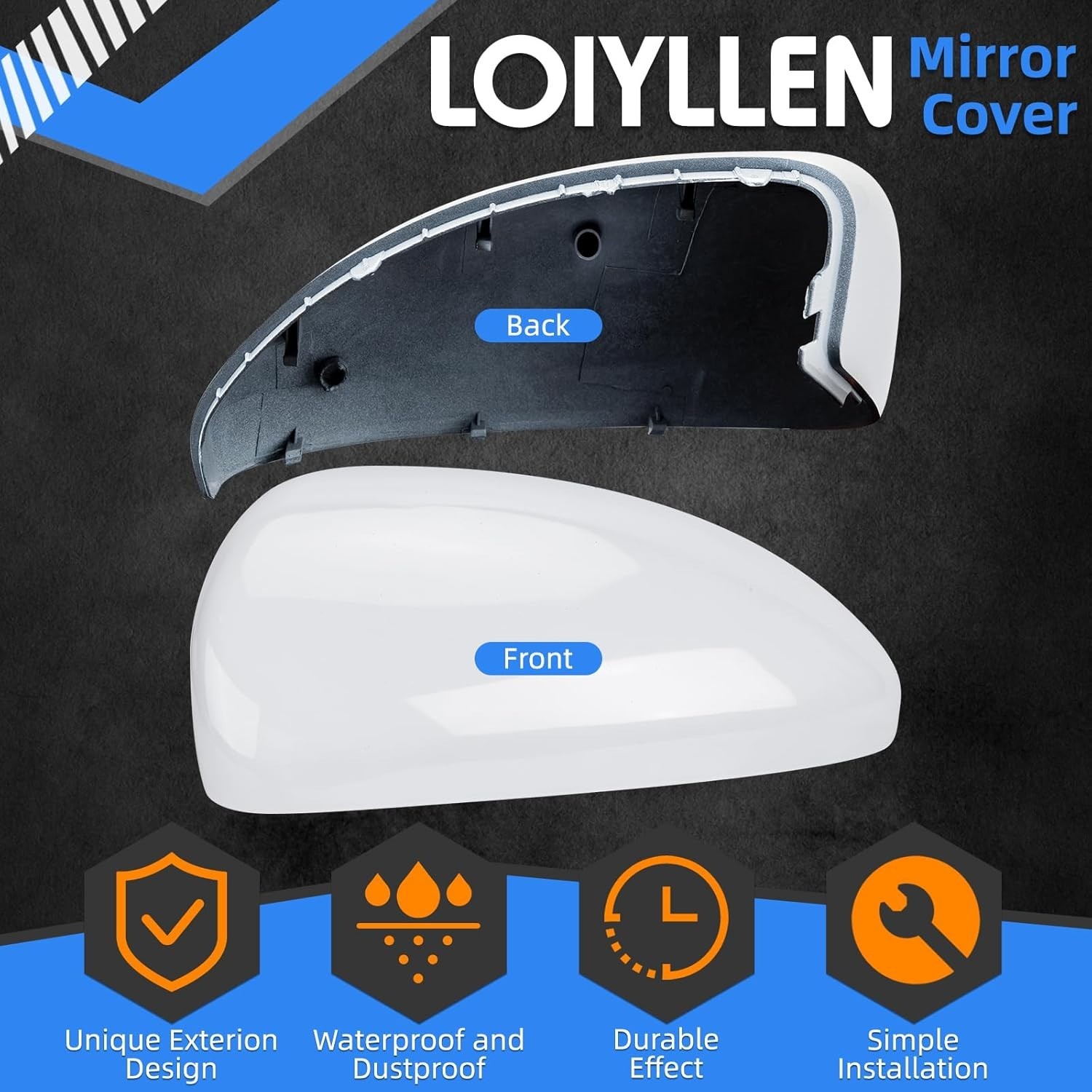 Driver Side Mirror Cover for Chevrolet Chevy Cruze 2009 2010 2011 2012 2013