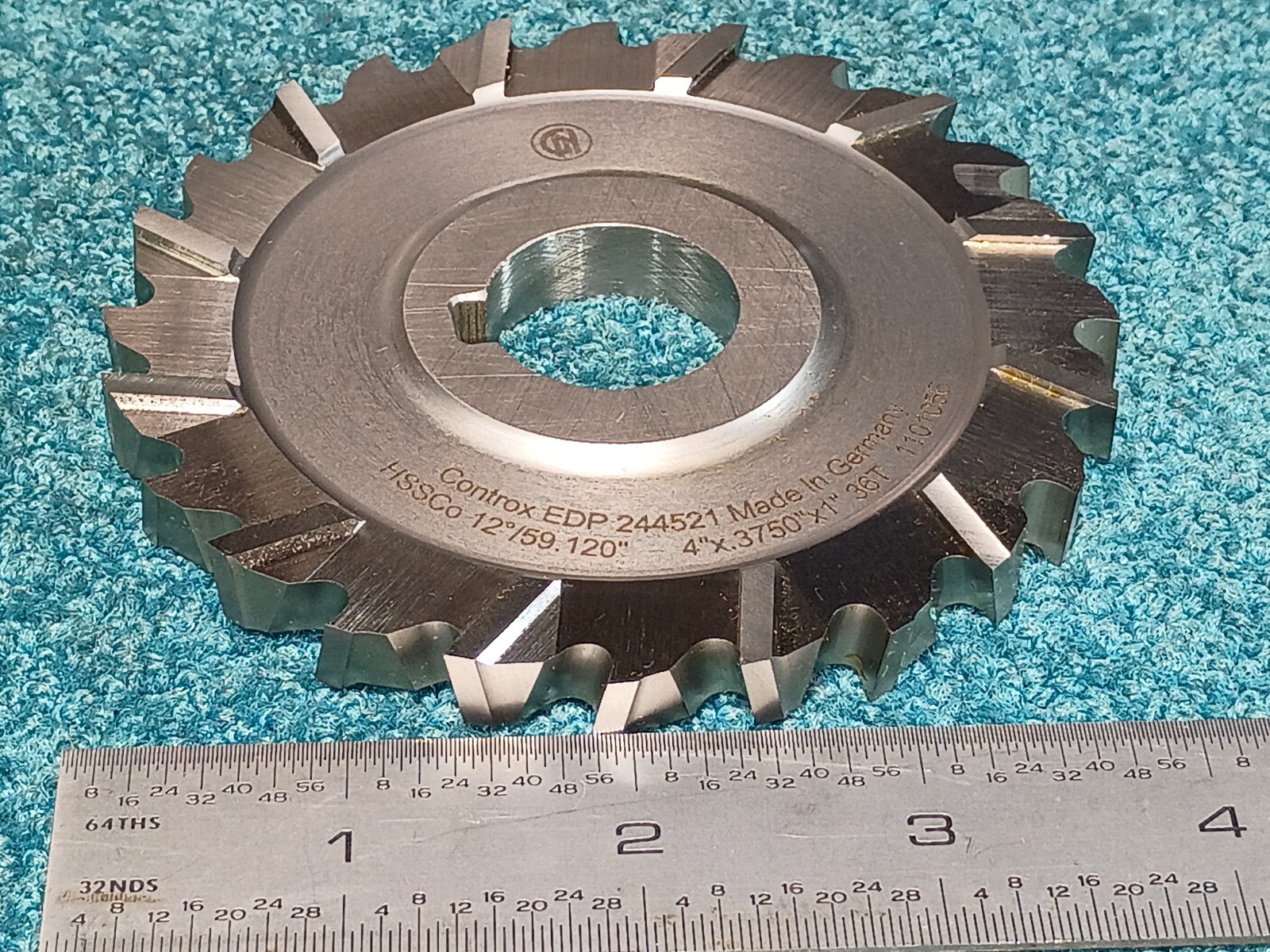 Controx EDP 244521 4″ HSS Concave Radius Milling Cutter 3/8″ SHK 12°/59°
