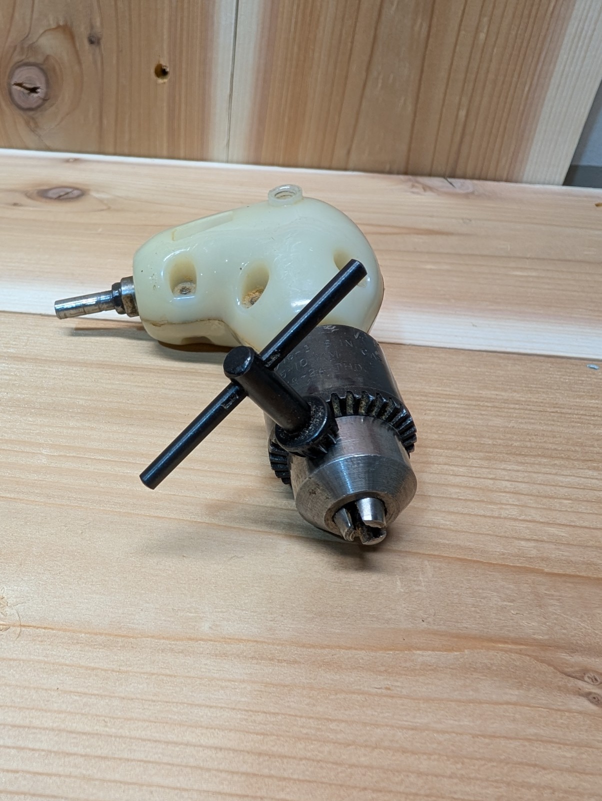 Jacobs Multicraft Drill Chuck DC4G61 w/ Key 3/8 – 24 W/ Right Angle Drill Attach