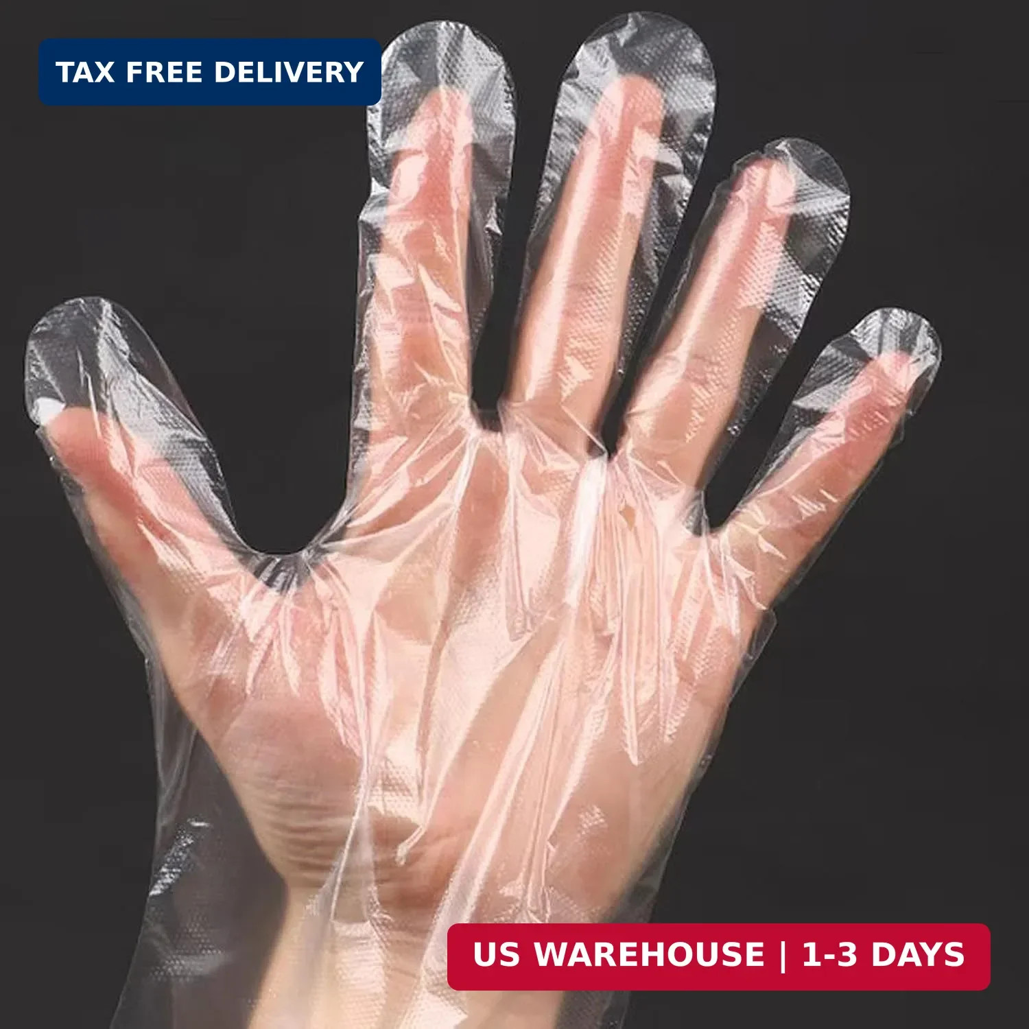 400 Count Disposable Poly Plastic Gloves for Cooking, Food Prep and Food Service