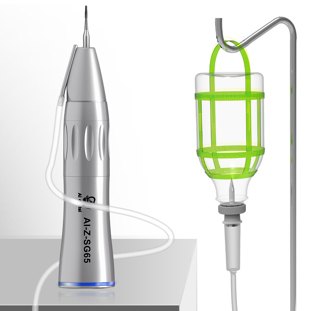 Dental 1:1 Direct Drive Straight Implant Handpiece Non-Optic External Cooling