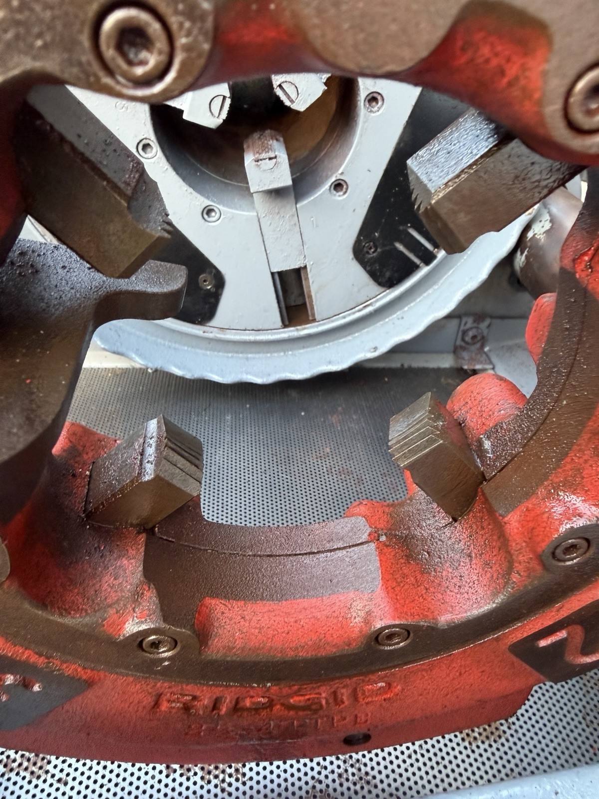 Ridgid 1224 Pipe Threading Machine 1-2 To 4” Pipe Self Oiling Self Opening Great