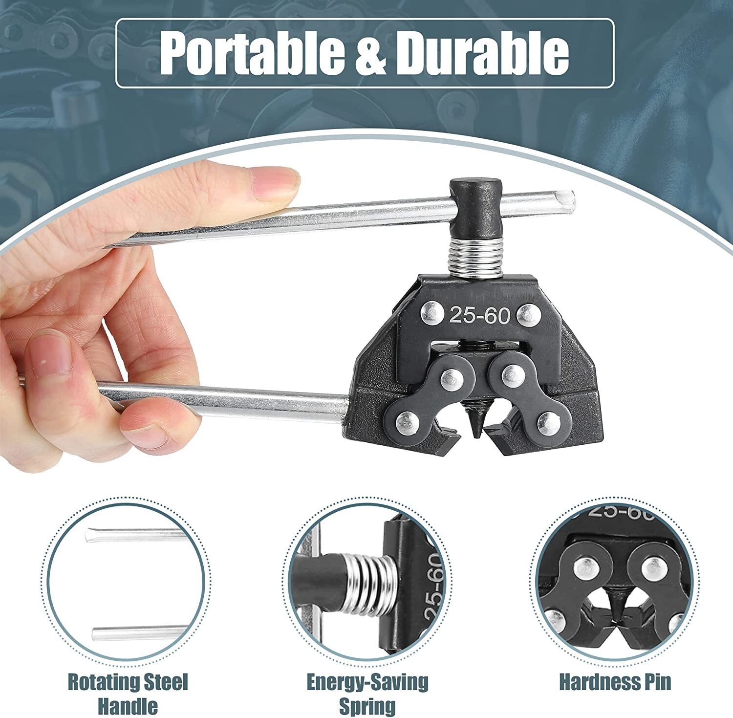 Roller Chain Tools Kit 25-60 Chain Detacher Breaker Cutter Tool For Bike / ATV