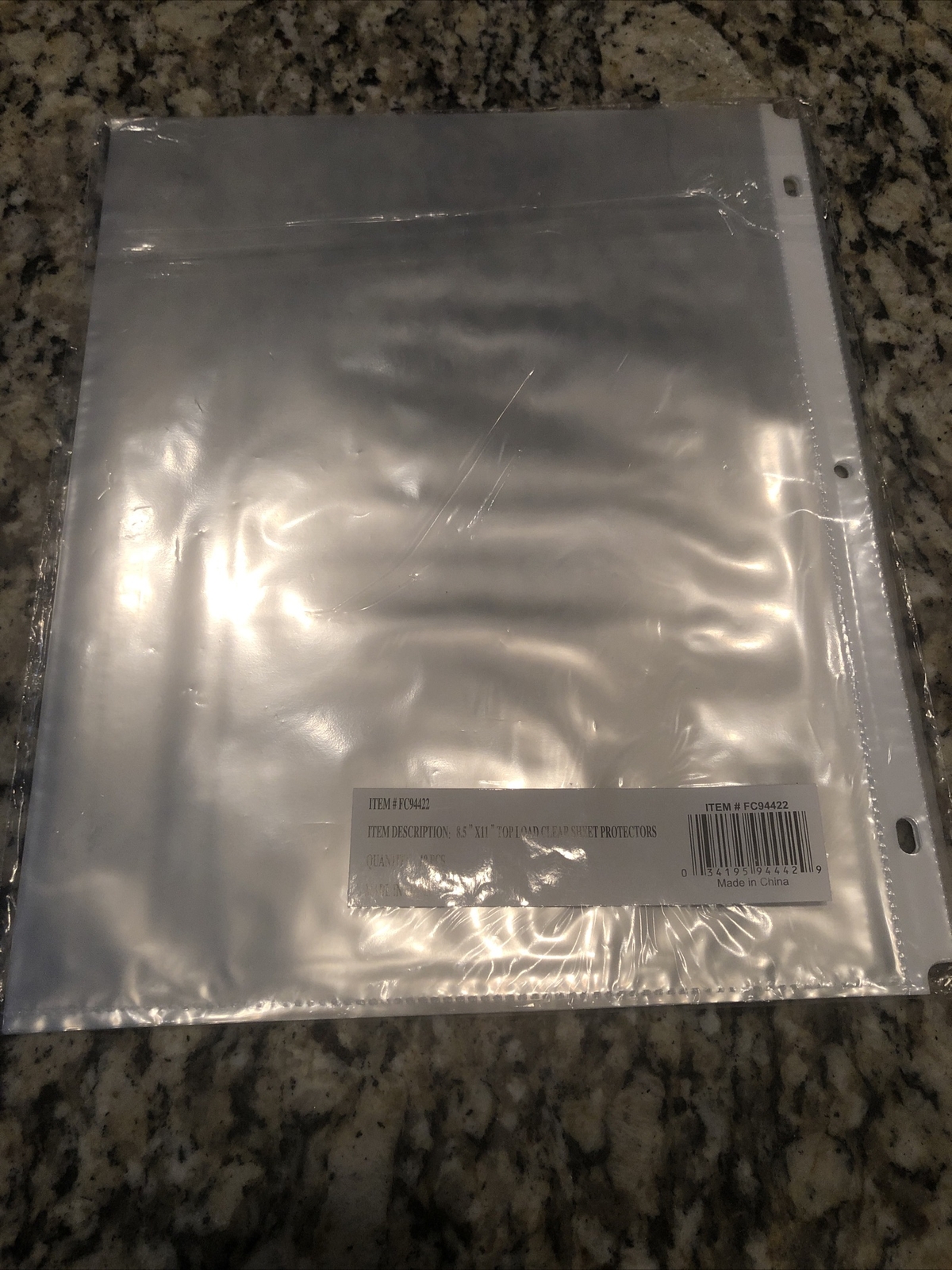 Top-Load Poly Sheet Protectors 8.5 X 11.25 Sheet Size Three Ring Clear 50 CNT