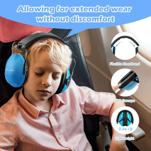 ProCase Noise Cancelling Headphones for Kids Toddler, SNR 27dB Blue