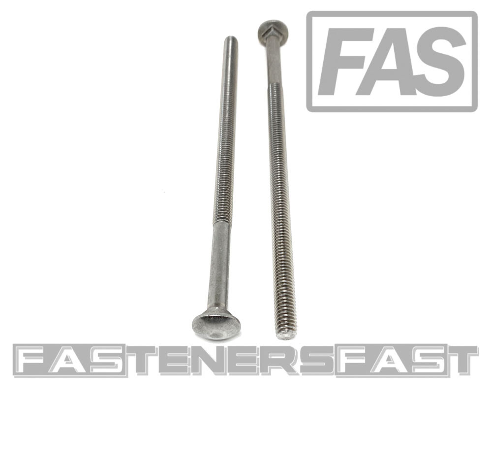 (2) 3/8-16 x 8 Carriage Bolts 18-8 Stainless Steel – Fast Free Shipping
