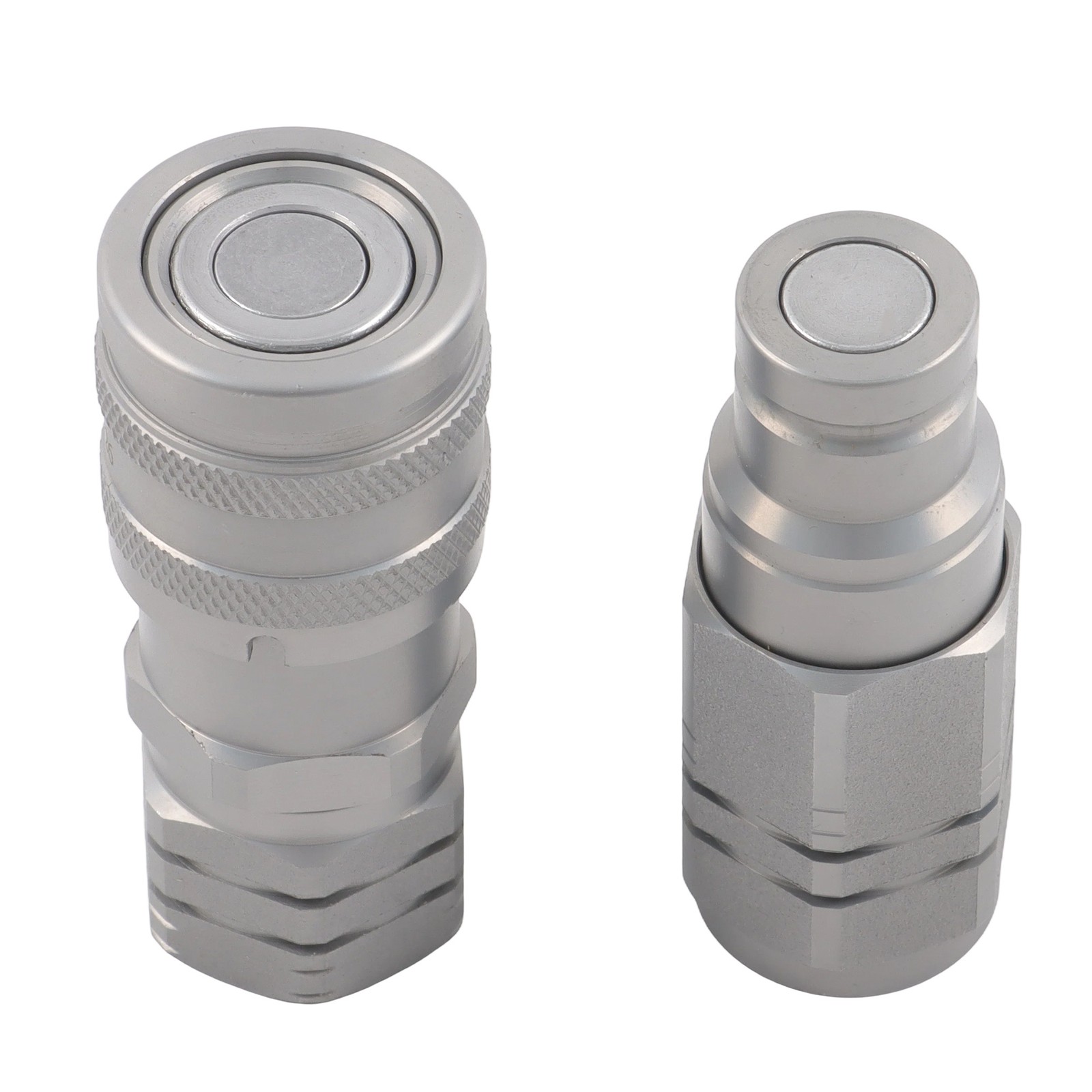 2 Pcs 3/8″ Flat Face Hydraulic Quick Disconnect Coupling Set 3/8″ NPT Thread