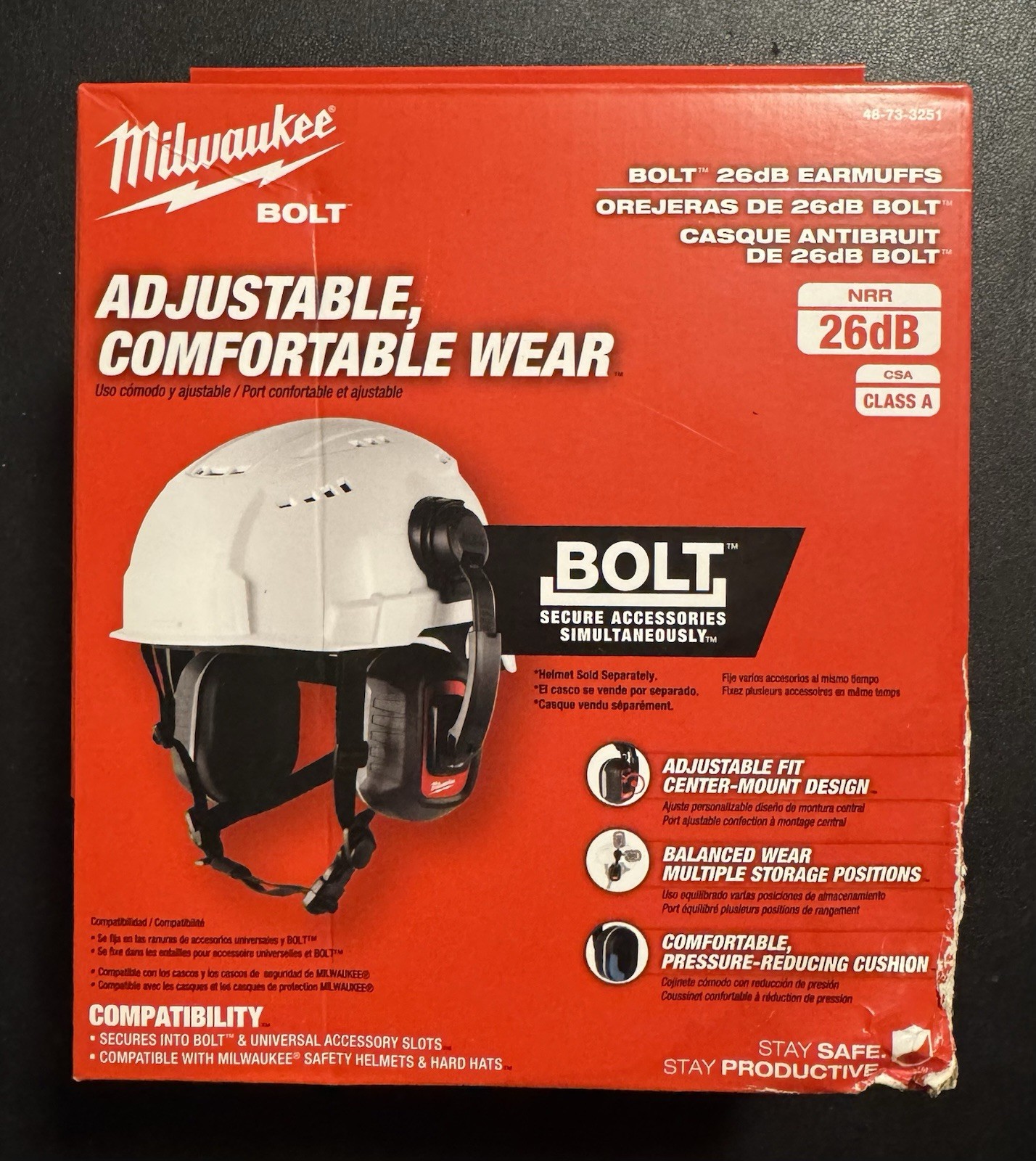 Milwaukee 48-73-3251 BOLT 26dB Earmuffs