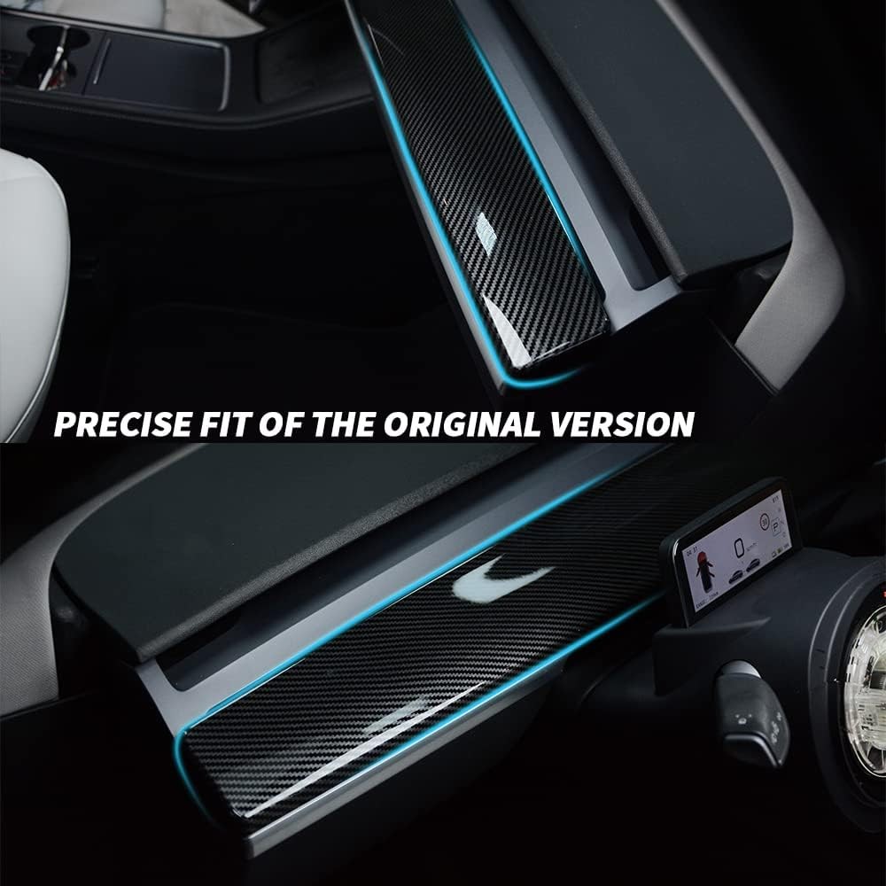 Tesla 3 & Y Dashboard Cover Wrap and Front Door Inner Armrest Panel Cover Trim