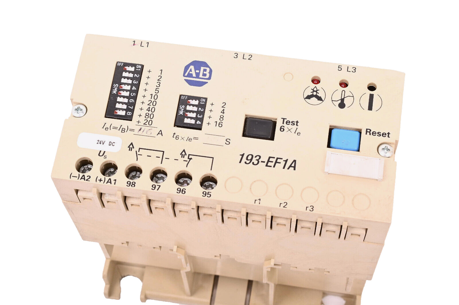 For Parts – Allen Bradley 193-EF1A Electronic Motor Protection Relay – 20-180A