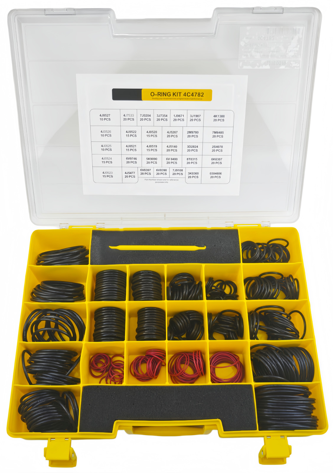 580 Pcs Seal O-Ring Kit 4C-4782 for CAT Caterpillar SAE STOR ORFS 61 62 Nitrile