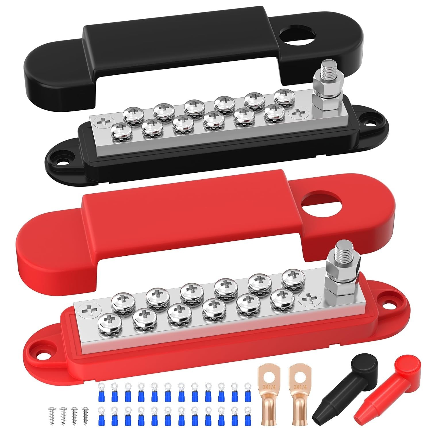 Durable ABS 12V Bus Bar with 48V Max Voltage for Secure Automotive Wiring