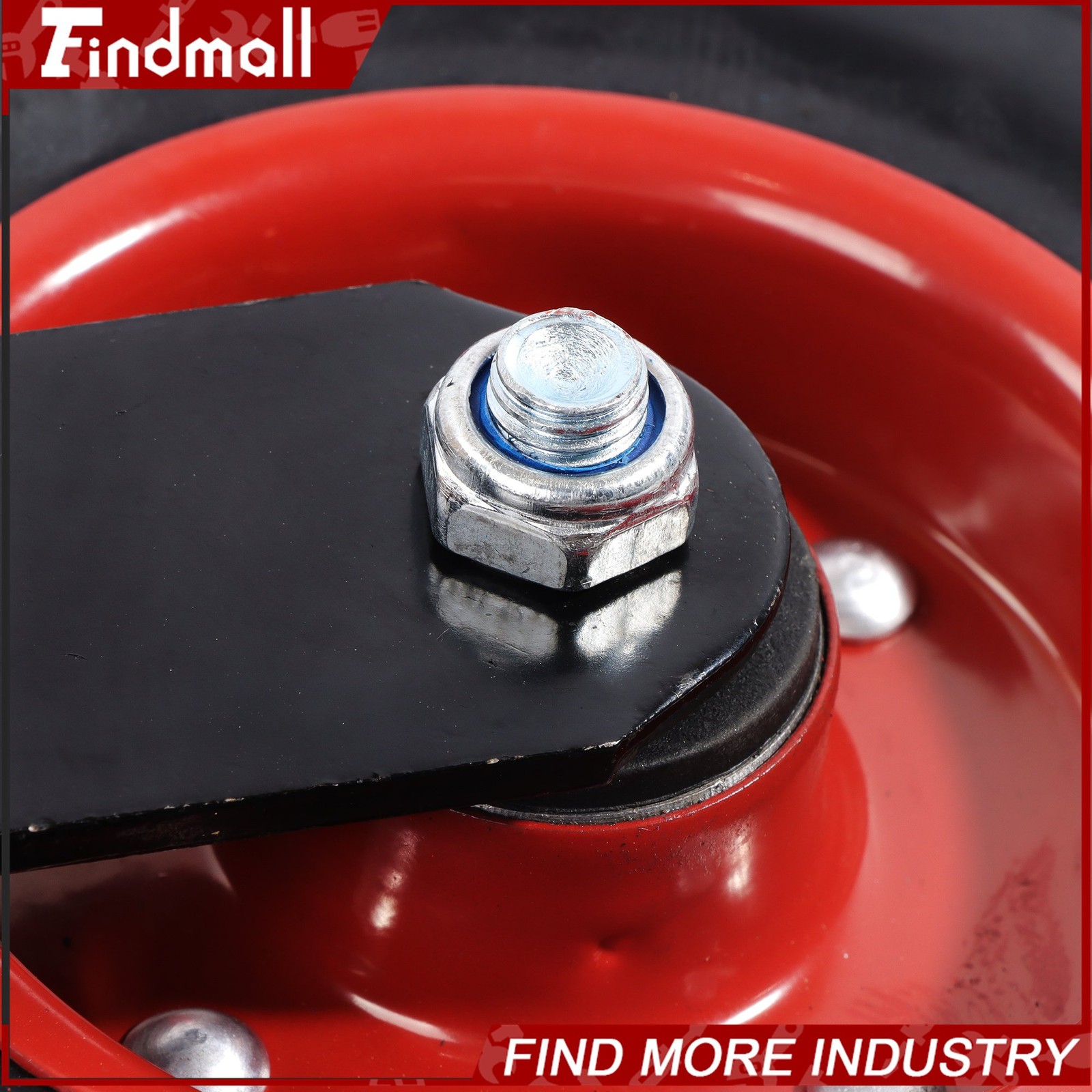 Findmall 4Pcs 8 Inch Heavy Duty Rubber Caster Wheels (2 Swivel & 2 Fixed)
