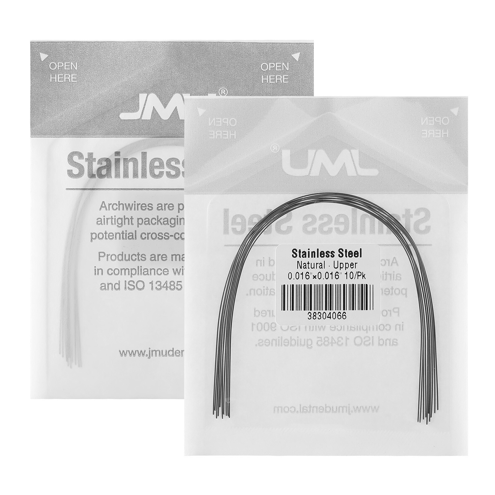 100pcs Dental Orthodontic Arch Wire Stainless Steel Rectangular Archwire Natural