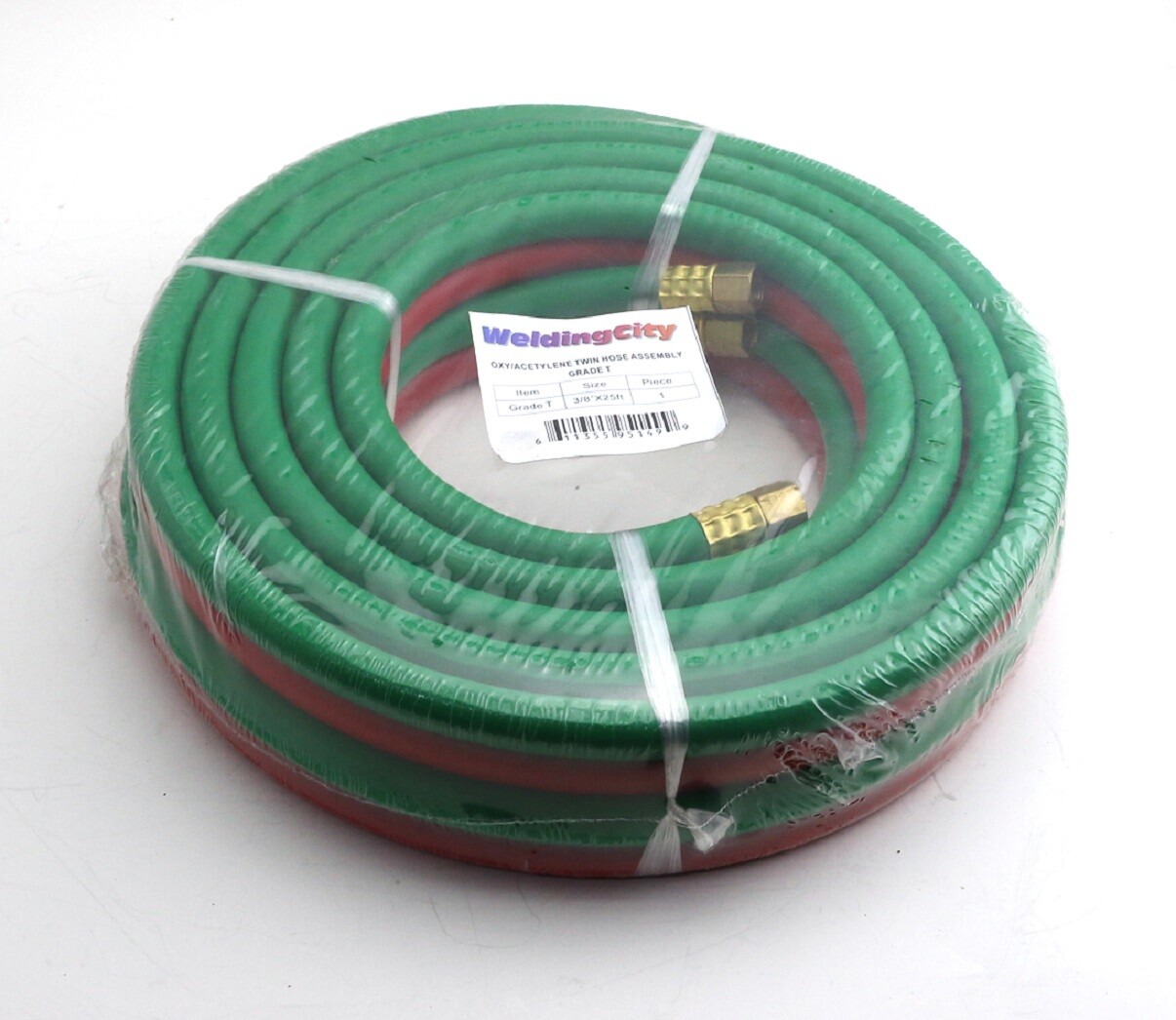 WeldingCity® Grade-T Twin Hose 3/8″ B-B Fitting Acetylene Propane Oxygen