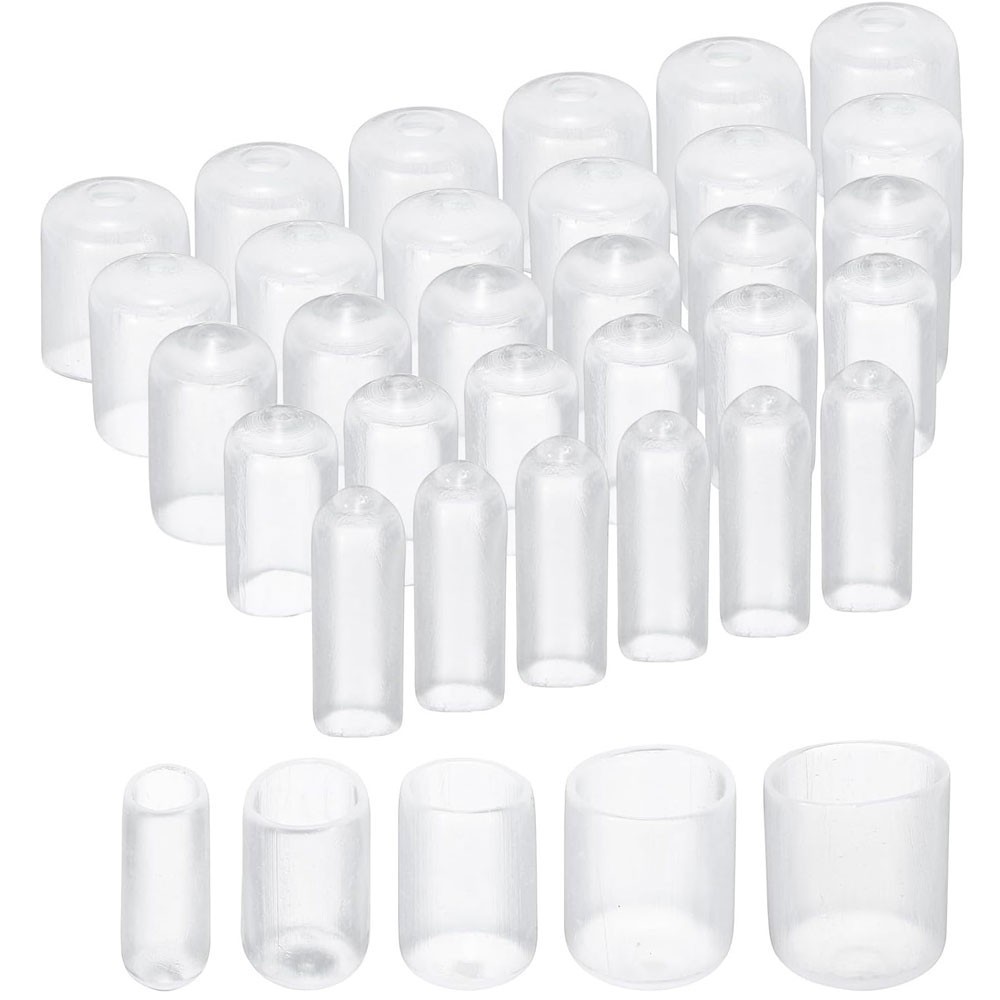 100pc Round Rubber End Cap Vinyl Cover Screws Bolts Tubes 6mm 9mm 12mm 16mm 19mm