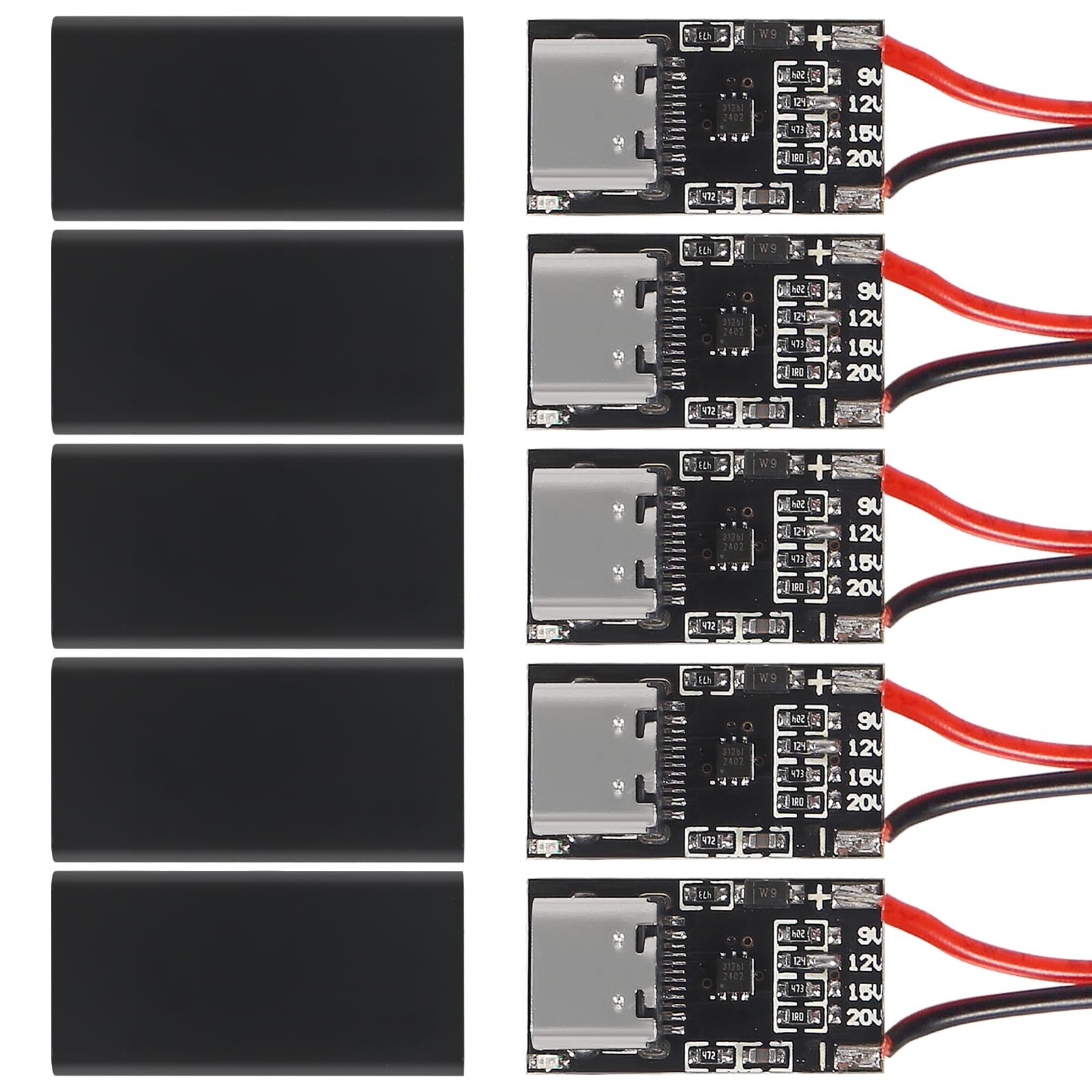 5PCS Type-C PD3.0 QC Trigger Board USB-C 5V-20V 5A Fast Charging Power Module
