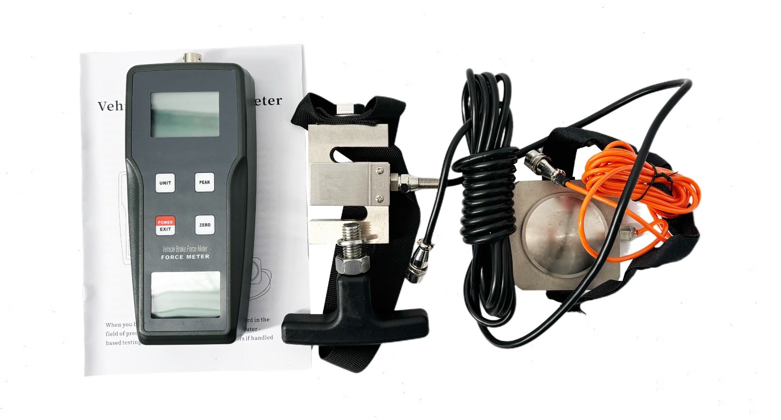 Handbrake Force Tester Gauge Meter with Accuracy ±0.5%FS ±1 Digit Unit kgf N Lbf