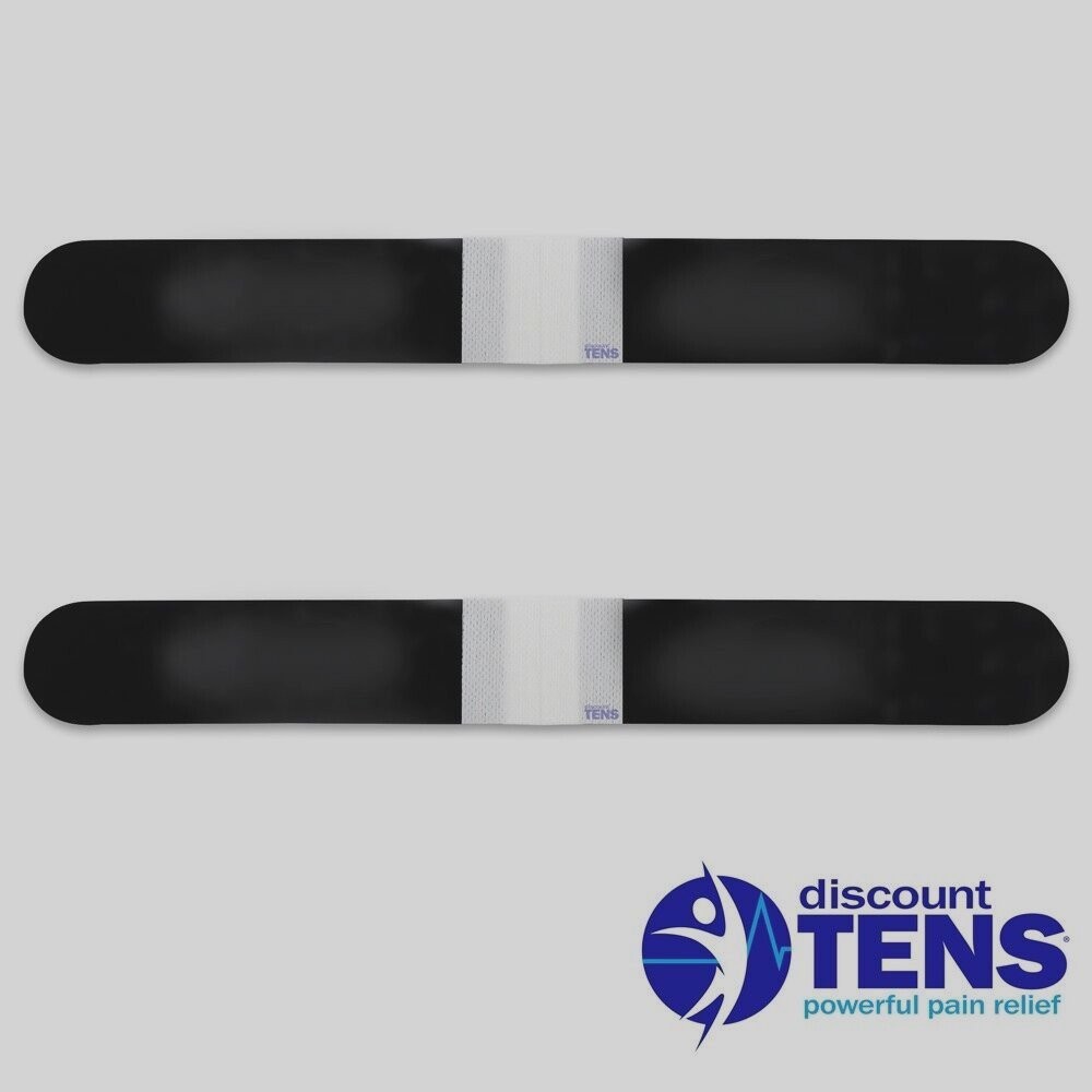 Discount TENS Electrodes, 2 Premium Quality Wired 13″x1.5″-2MM PIN Lumbar Strip