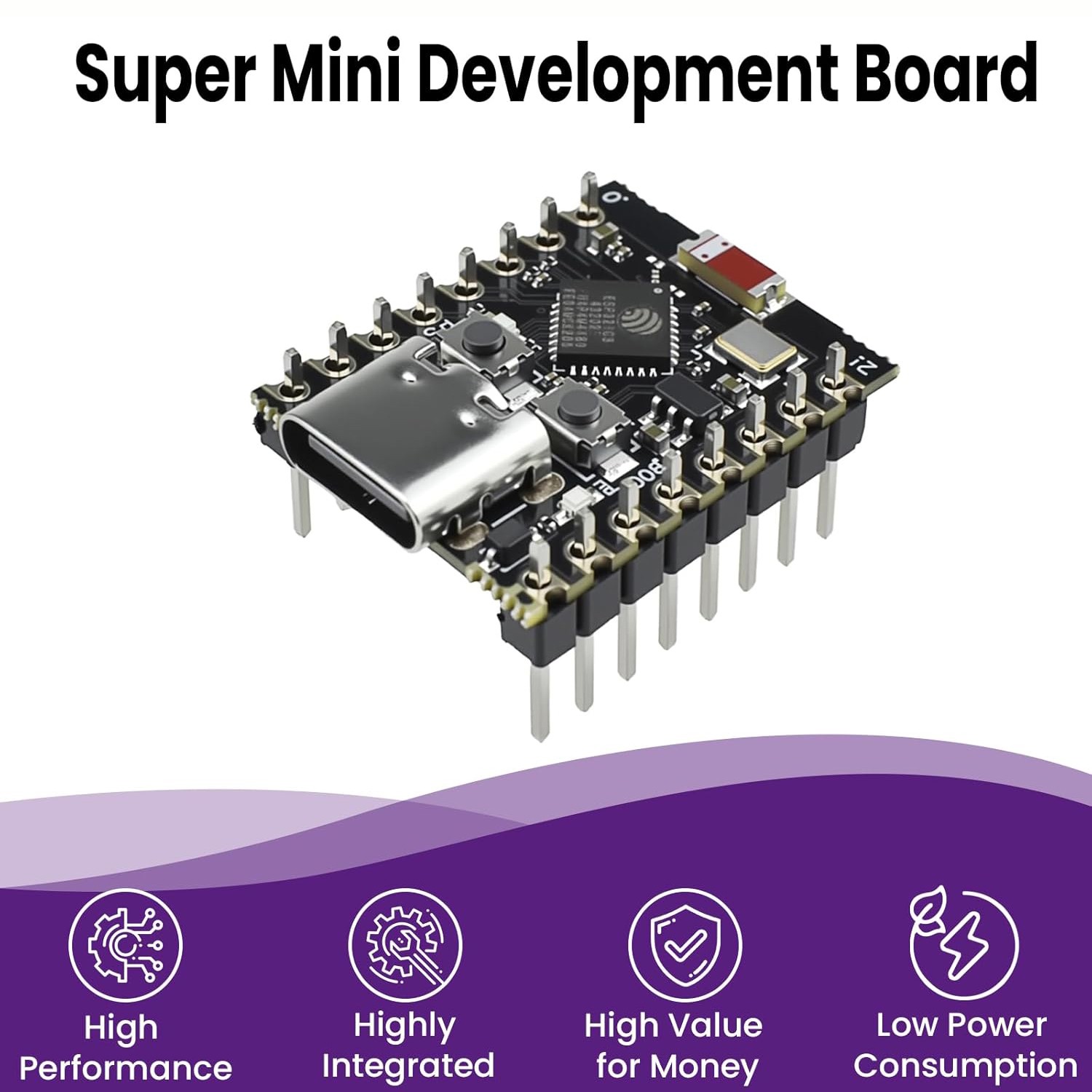 4X ESP32-C3 Development Board Super Mini 2.3V-3.6V WiFi Bluetooth 5.0 Type-C USB