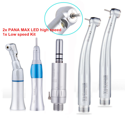 2PCS Dental LED High Speed Handpieces with Low Speed Handpiece Kit EX-203C B2 US