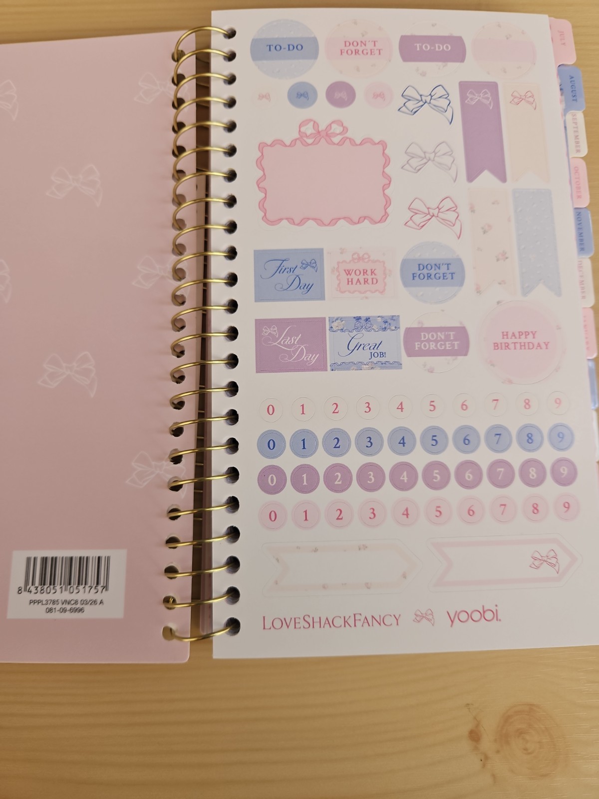 LoveShackFancy x Target – Yoobi Monthly & Weekly Planner 5″x 8″ With Bow Pen
