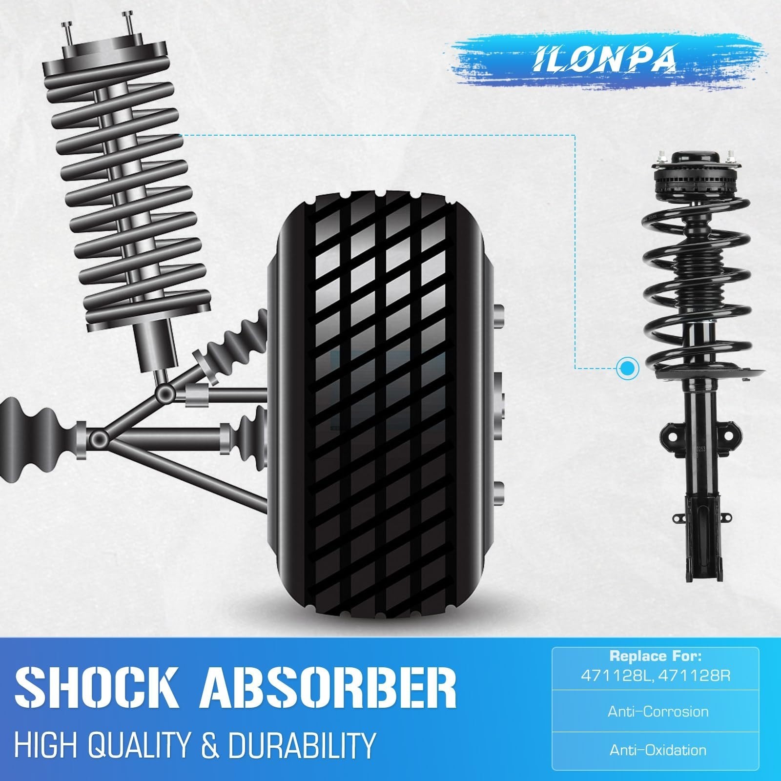 Front Strut Assemblies Coil Springs Chrysler Town & Country Dodge Grand Caravan