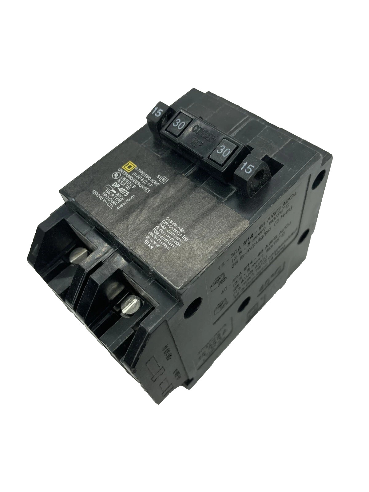 Square D Quad HOMT1515230 Plug-On 15/30A Tandem Breaker (2) 1P-15A / (1) 2P-30A
