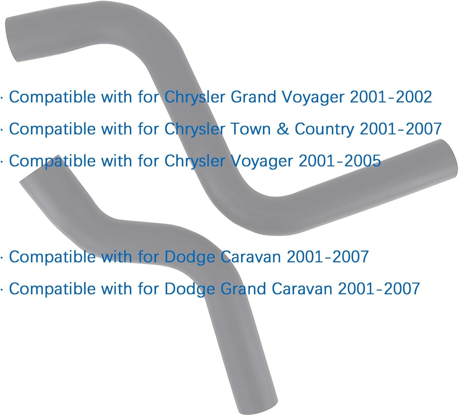 Upper Lower Radiator Hose 22625 22626 for 2001-2007 Dodge Caravan Town & Country