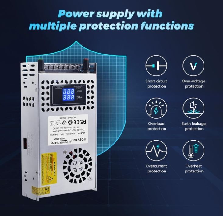 60V Adjustable dc Power Supply 600W,Switching Power Supply AC 110V/220V to DC..