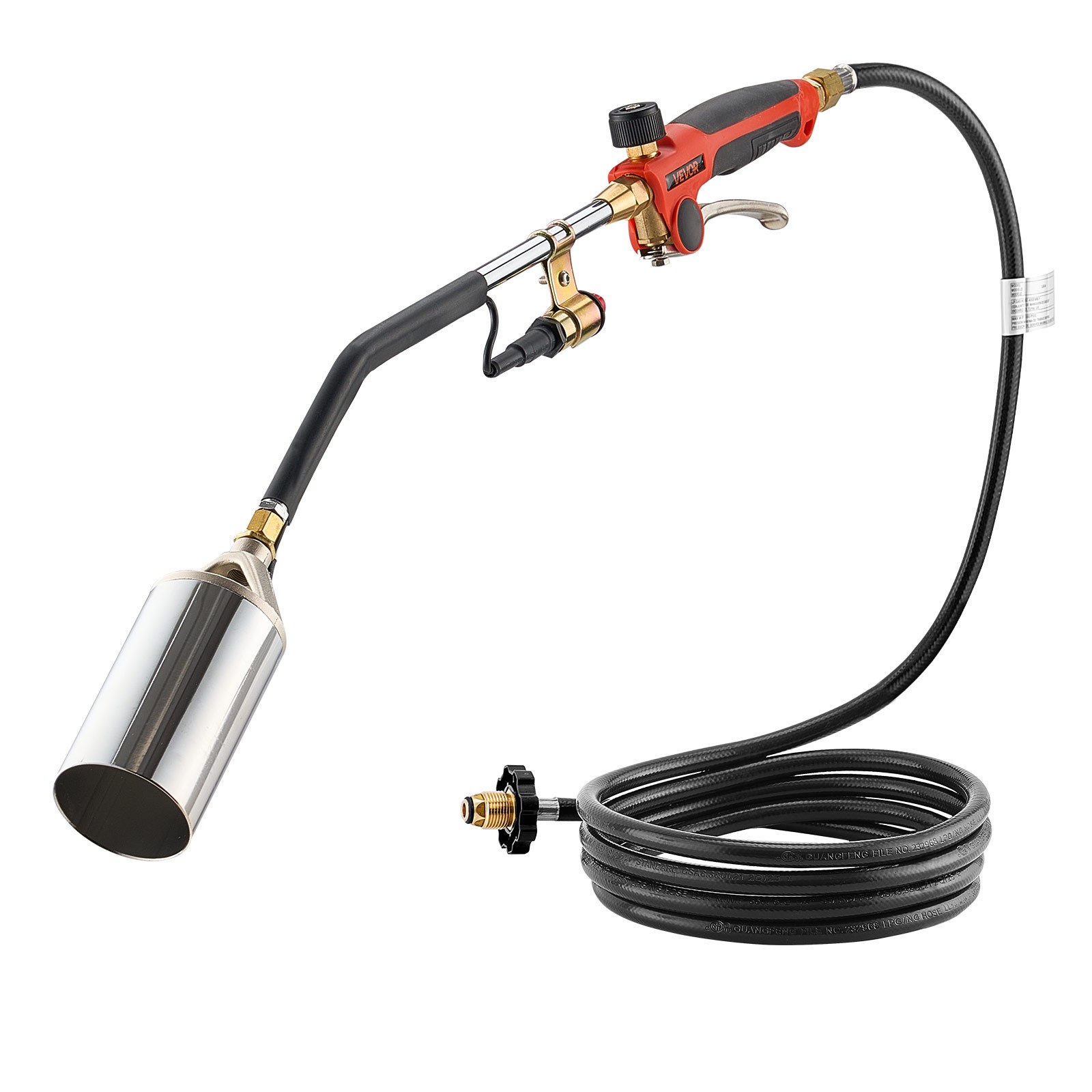VEVOR Propane Weed Torch Burner Ice Snow Melter 1800000 BTU 10 ft Hose Portable