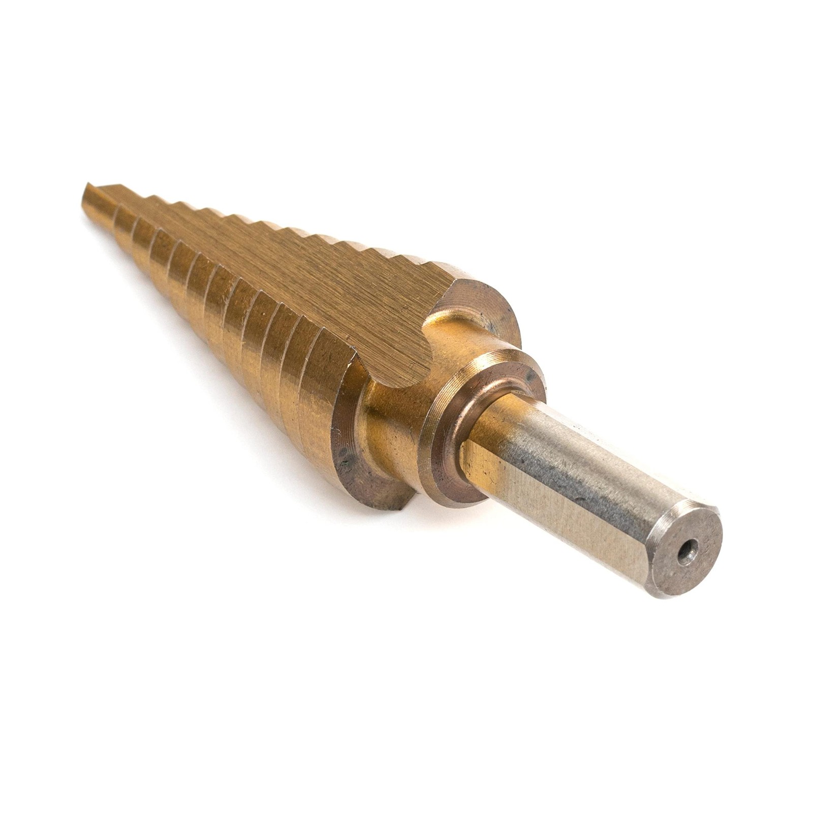 NEIKO 10185A Titanium Step Drill Bit, High-Speed Alloy-Steel Tri-Flat Shank