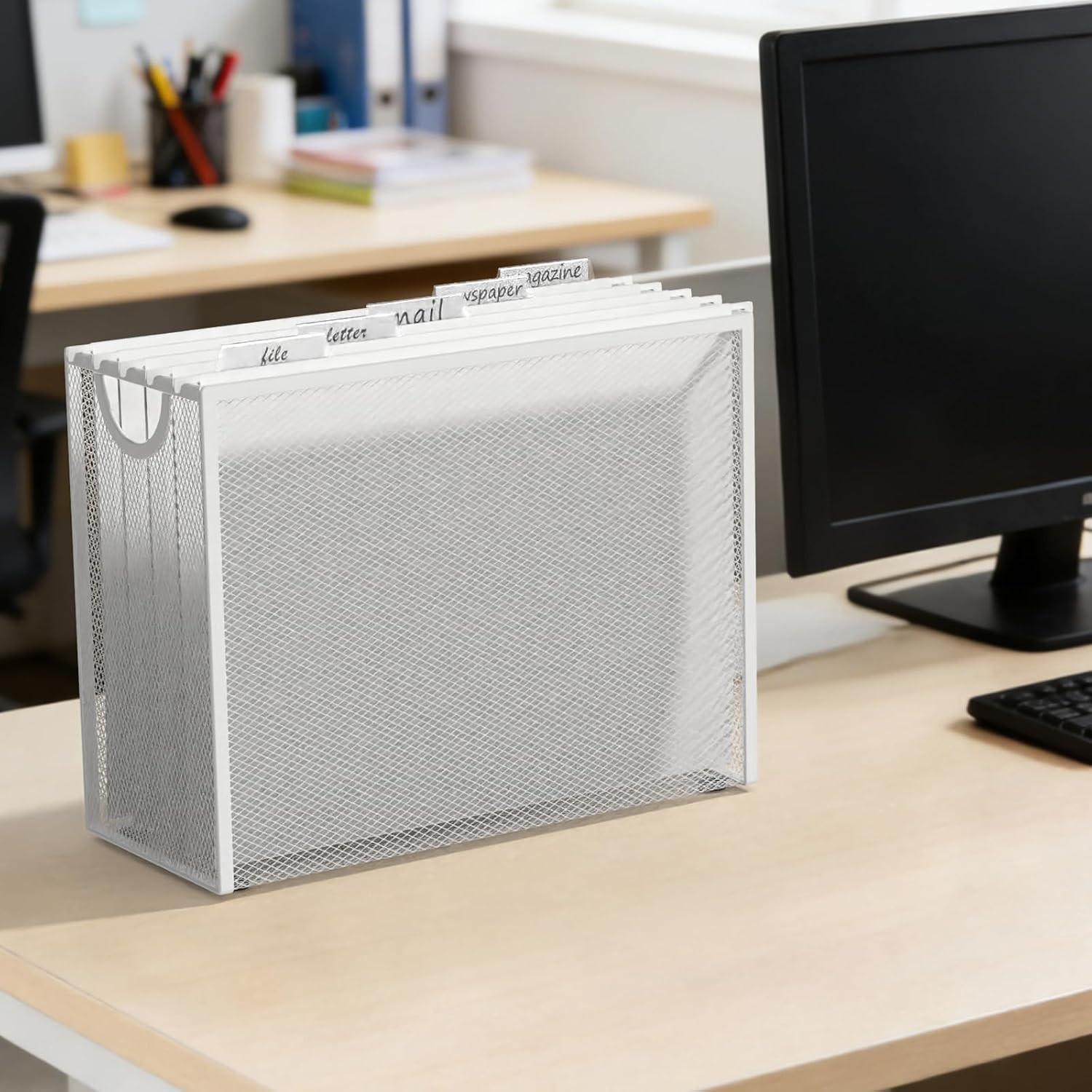 Hanging File Organizer Letter-Size File Holder Filing Box