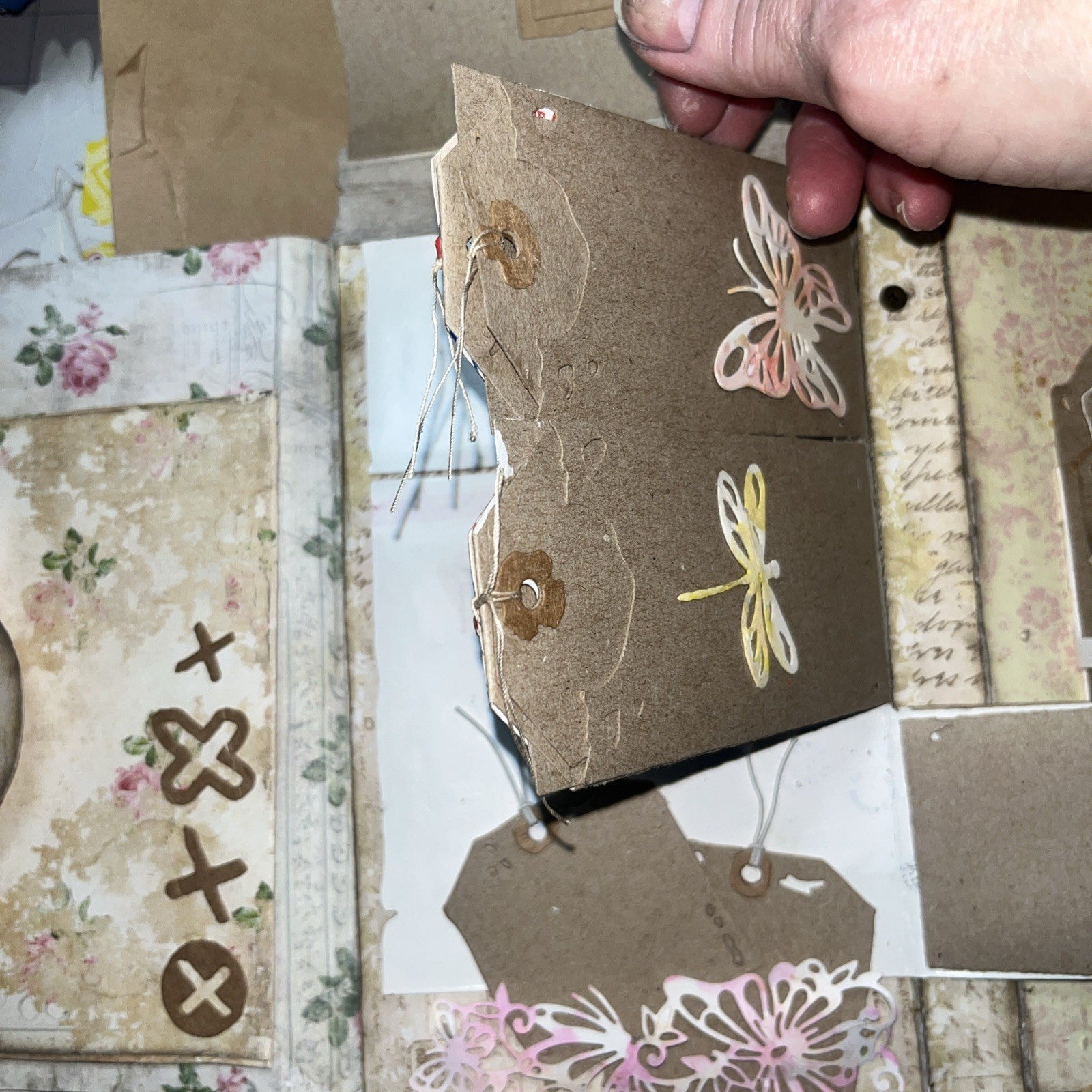 Handmade Junk Journal Folio Loaded with Flaps and Flips Working Lock And Keys