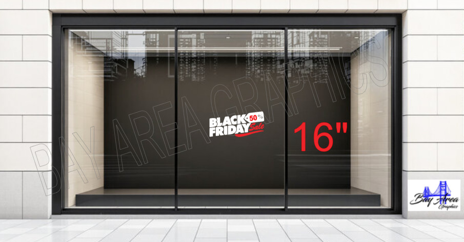 % OFF Black Friday Sale Sign Vinyl Decal – Storefront Window Graphic