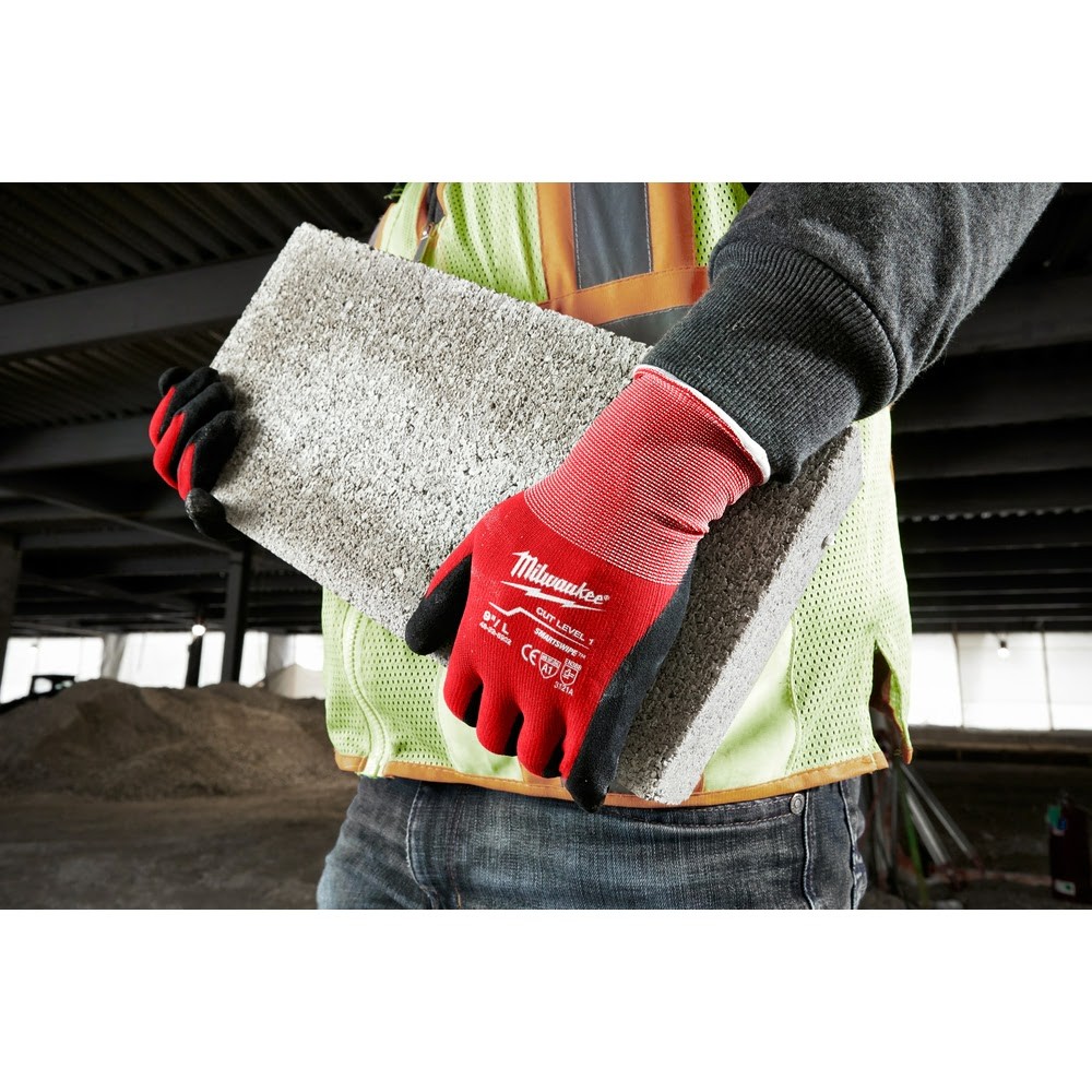 Milwaukee 48-22-8901 Smartswipe ANSI Cut Lvl 1 Nitrile Dipped Gloves, M (1-PK)
