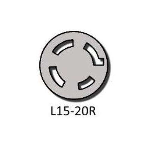 OCSParts L15-20R Locking Connector, 20A 250V, 3A, NEMA L15-20R (Pack of 6)