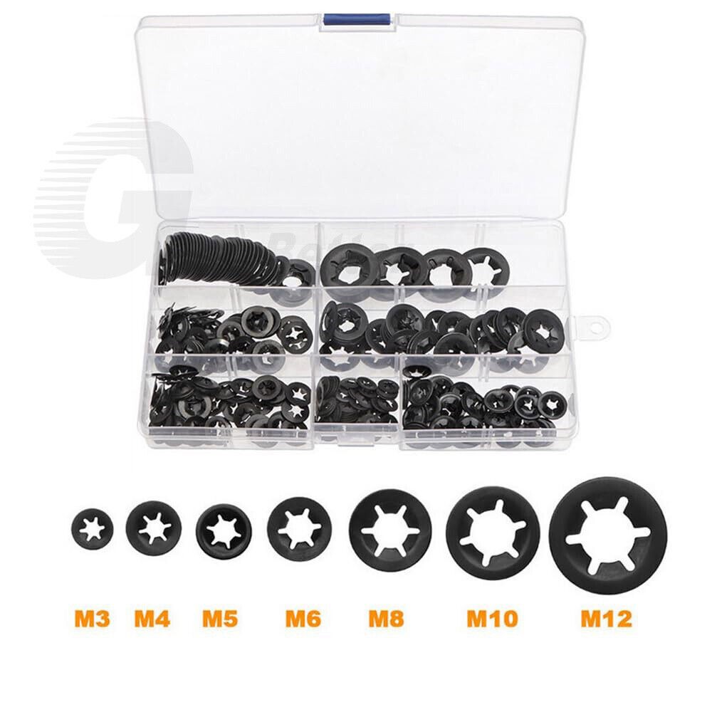 340x Clamp Washer Retaining Ring Lock Fastener Combination Kit Quick Lock Washer