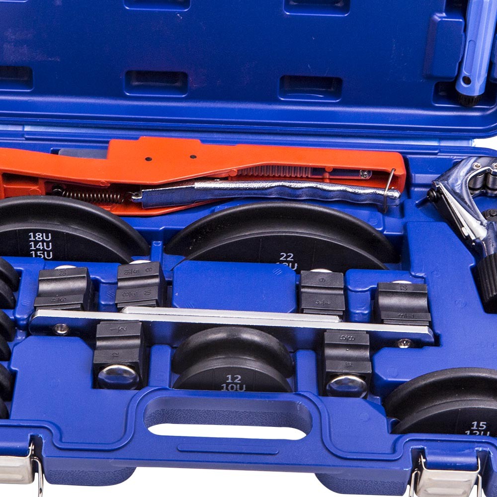 Ratcheting Pipe Bender HVAC Refrigeration Tube Bending Heads Cutter Tool Kit New