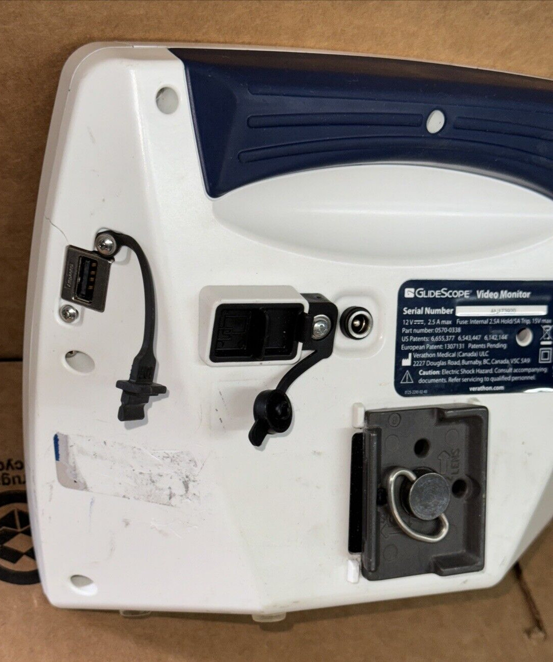 Verathon GlideScope AVL 0570-0338 Portable Video Monitor Laryngoscope