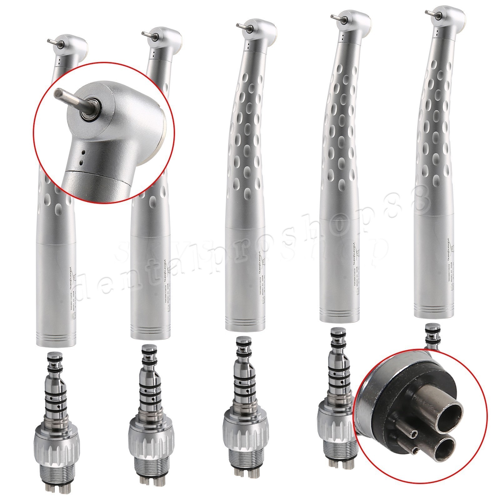 1-5 Pcs Dental High Speed Handpiece Turbine / 4Hole Quick Coupler KAV Style
