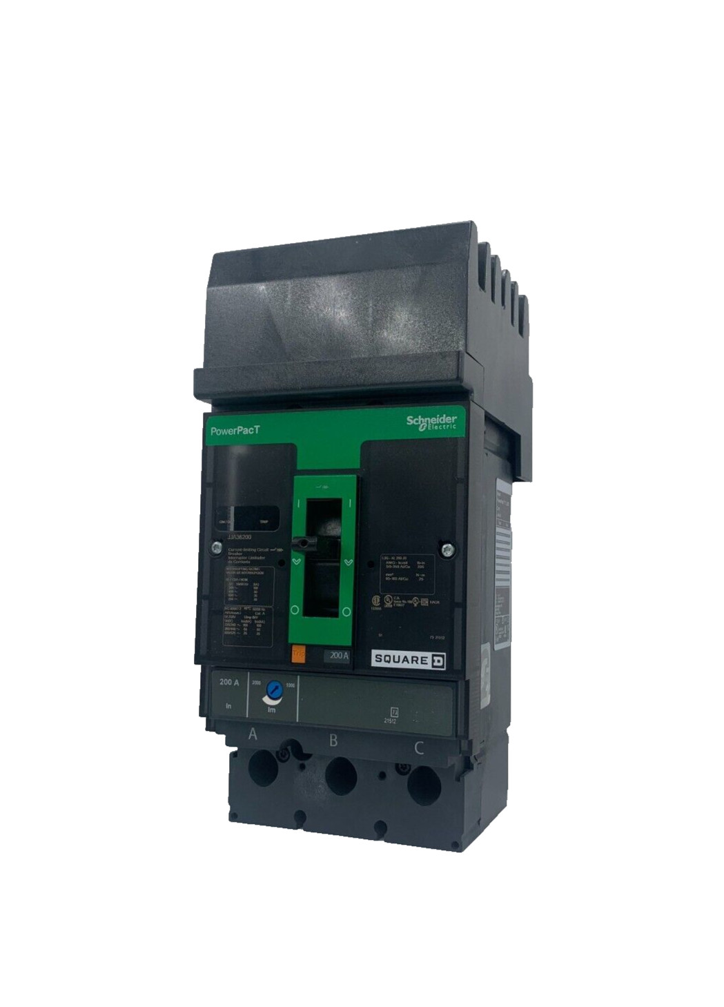 NIB – SQUARE D – JJA36200 – MOLDED CASE Circuit Breaker, 200A, 600V, 3 Poles