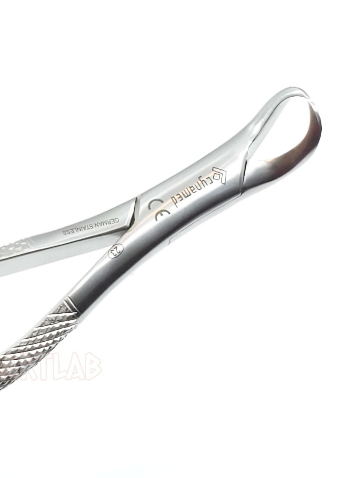 GERMAN COW HORN LOWER MOLAR DENTAL TOOTH EXTRACTION EXTRACTING FORCEPS -23-BLUE