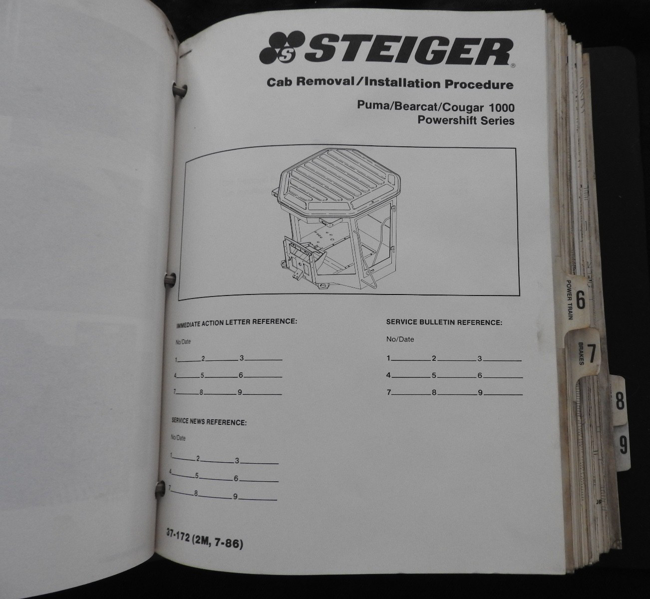Case IH 9110 9130 STEIGER TRACTOR 1000 Panther Puma Wildcat Service Manual 1987