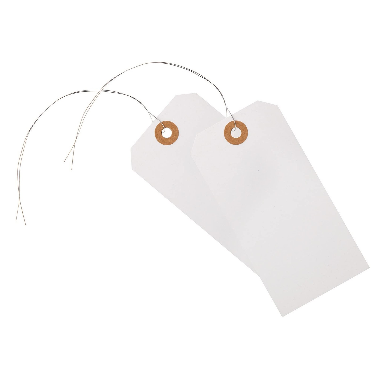 Office Depot Shipping Tags With Wires, 4 3/4in. x 2 3/8in., Pack Of 100, XS00…