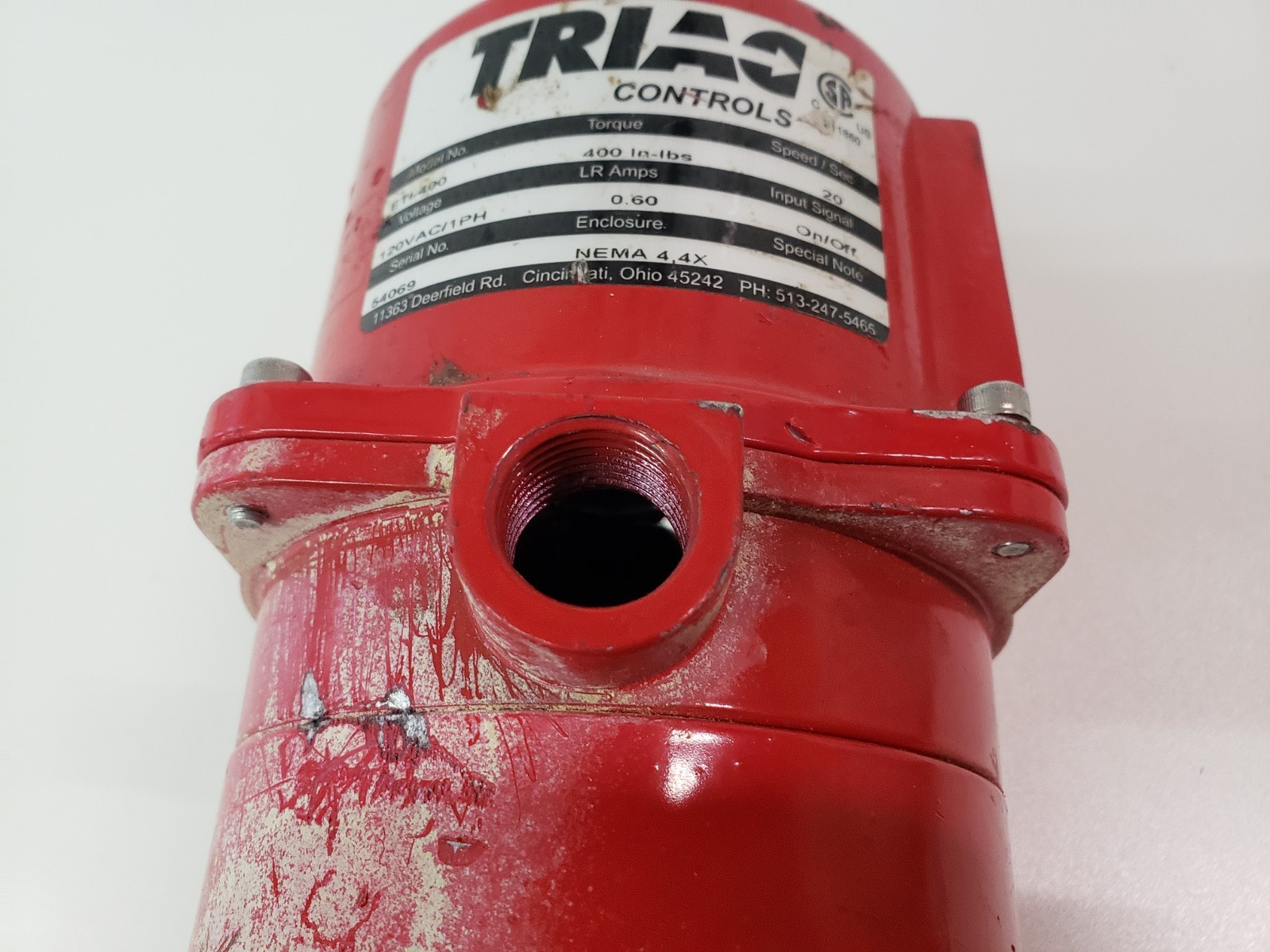Triac Controls ETI-400 Valve Actuator Positioner 400 in-lbs 120vac