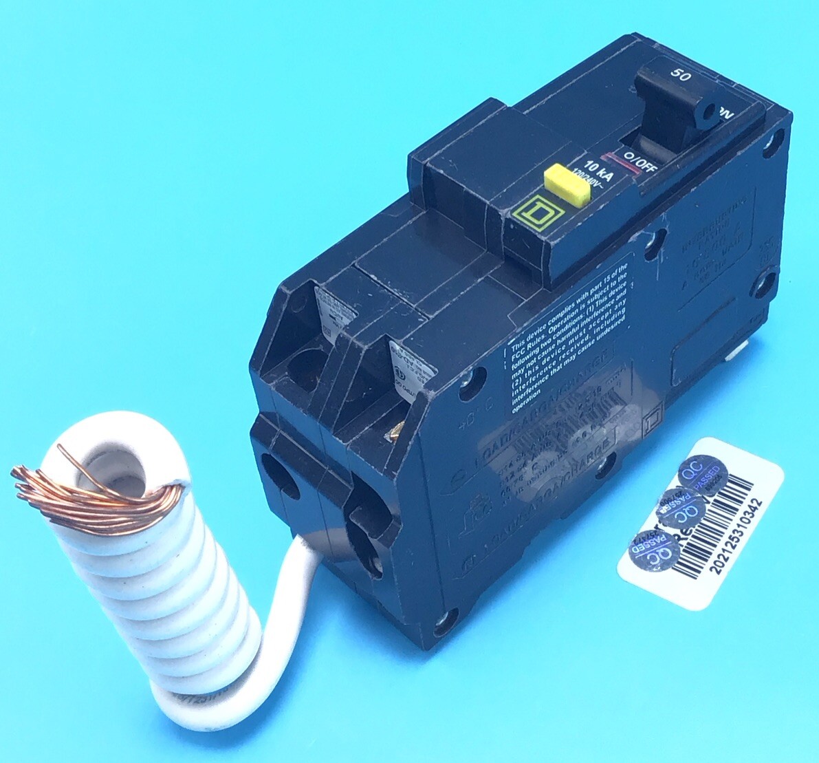 New Circuit Breaker Square D QO250GFI QO250GFIC 50 Amp 2 Pole GFCI